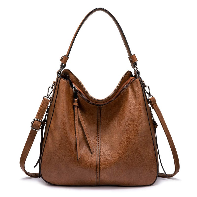 Realer Handbags for Women Large Designer Ladies Hobo bag Bucket Purse Faux Leather - Image 1